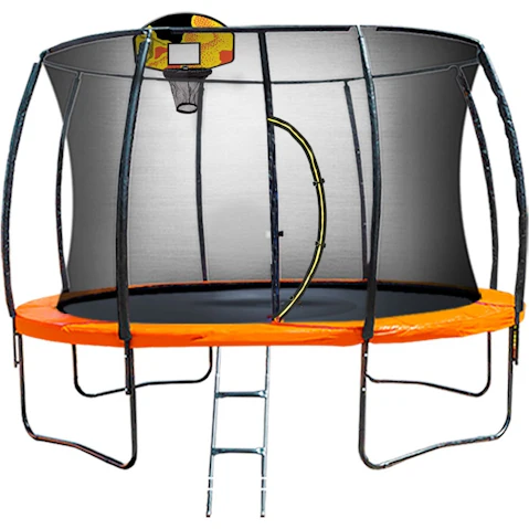 Kahuna Twister 14ft Springless Trampoline with Basketball Set
