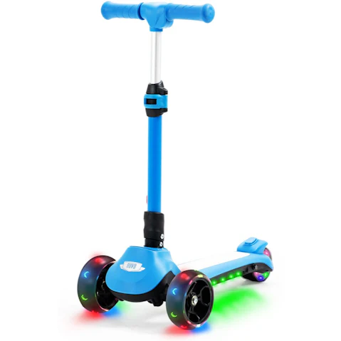 Rovo Kids Triscoot 3-Wheel Height Adjustable Electric Scooter - Blue