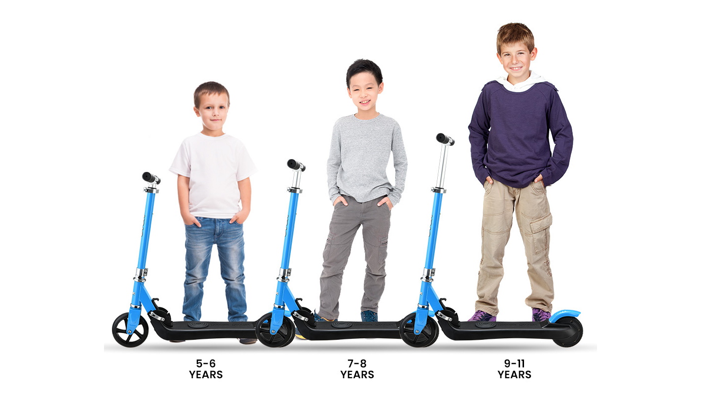 Rovo Kids Hyper 125W Foldable Electric Scooter Blue Harvey Norman
