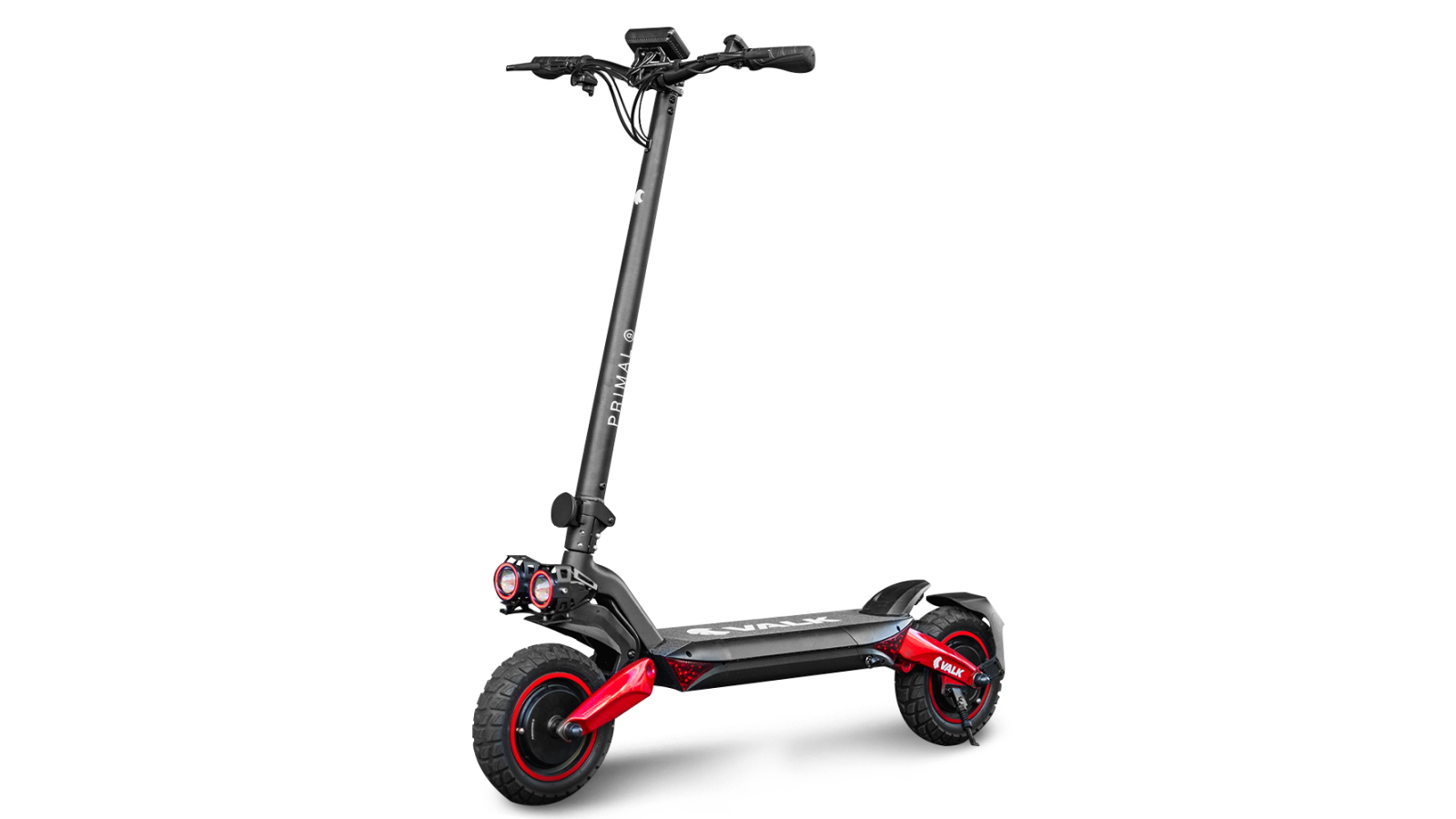 Valk Primal 9 Dual Motor 1600W Extreme Hill Climbing Electric Scooter - Black/Red