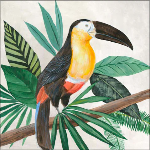 La Grolla Tropical Birds I Unframed Canvas Wall Art