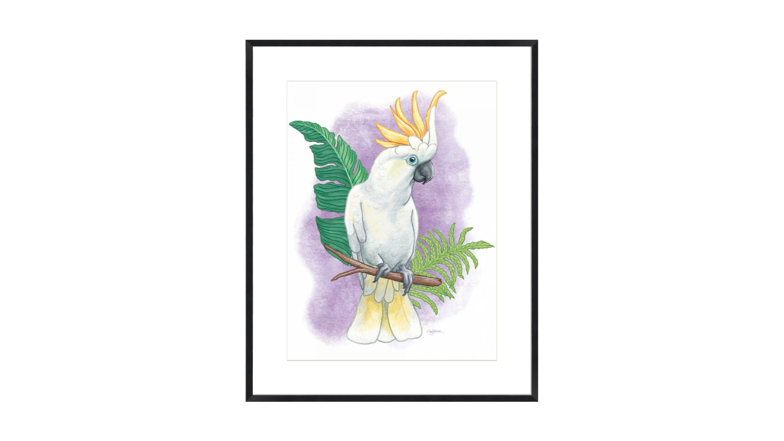 La Grolla Tropical Flair III Black Frame Wall Art - 84 x 69cm
