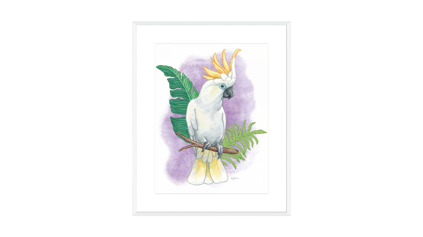 La Grolla Tropical Flair III White Frame Wall Art - 74 x 59cm