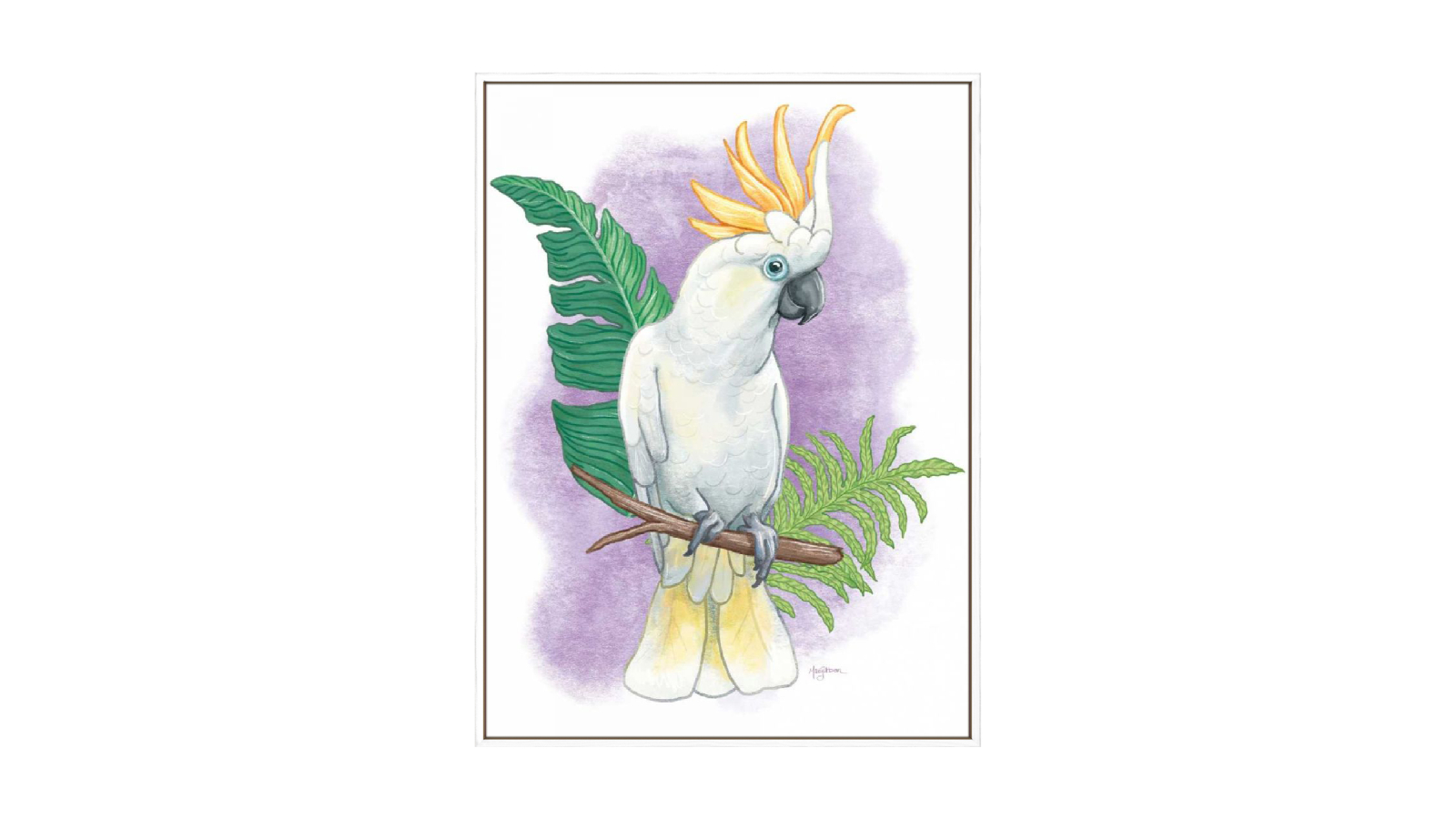 La Grolla Tropical Flair III White Gallery Wall Art - 83 x 63cm