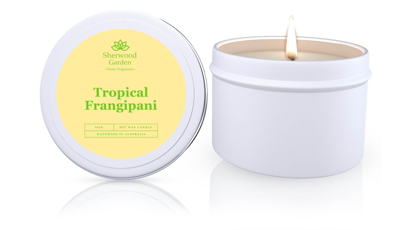 Sherwood Garden Home Fragrances Tropical Frangipani Soy Candle Tin - 165g