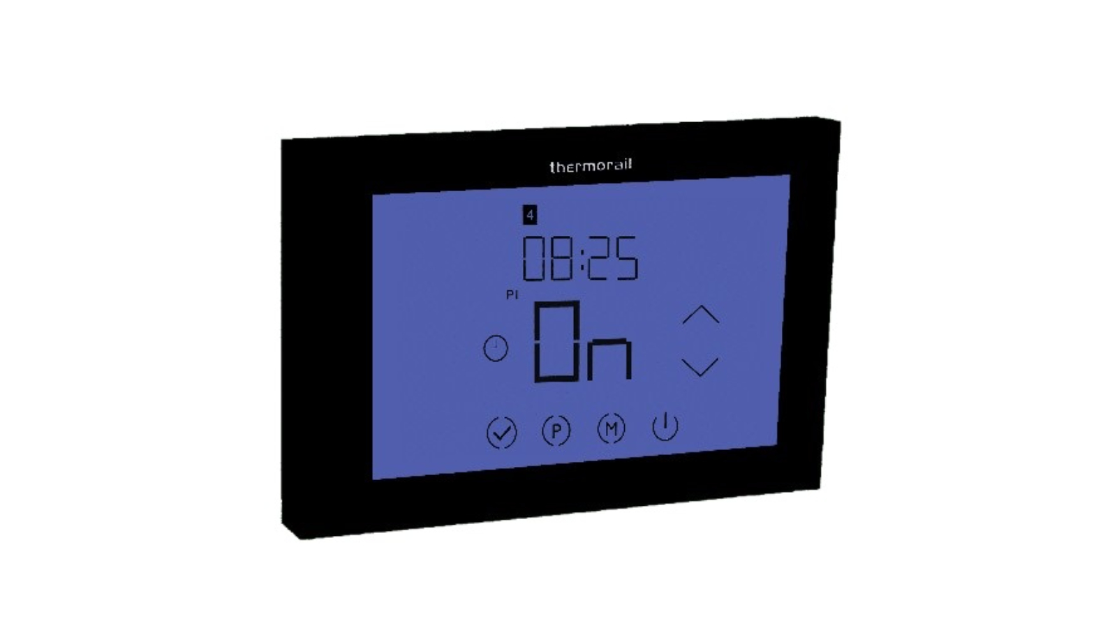 Thermogroup Thermorail Landscape Touch Screen 7 Day Timer - Black 