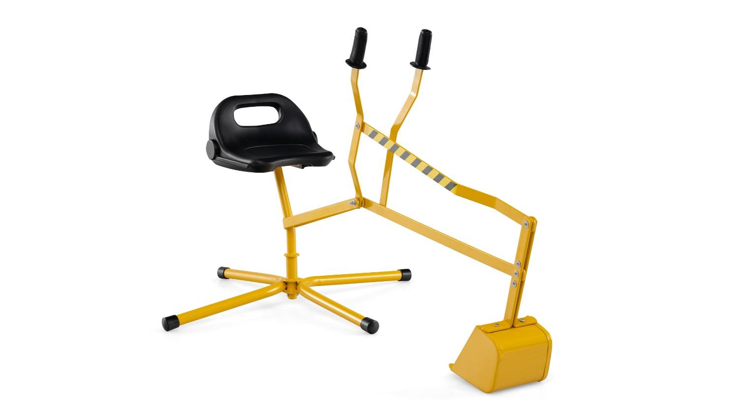 Costway 2-Handed Control Rotatable Sand Digger Ride-On Toy with Flexible Shovel - 123cm