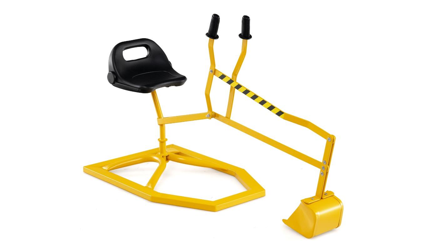 Costway 2-Handed Control Rotatable Sand Digger Ride-On Toy with Shovel - 112cm