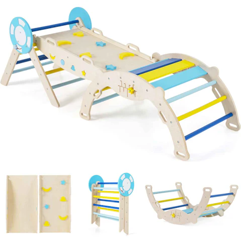 Costway 8-in-1 Montessori Climb Playset