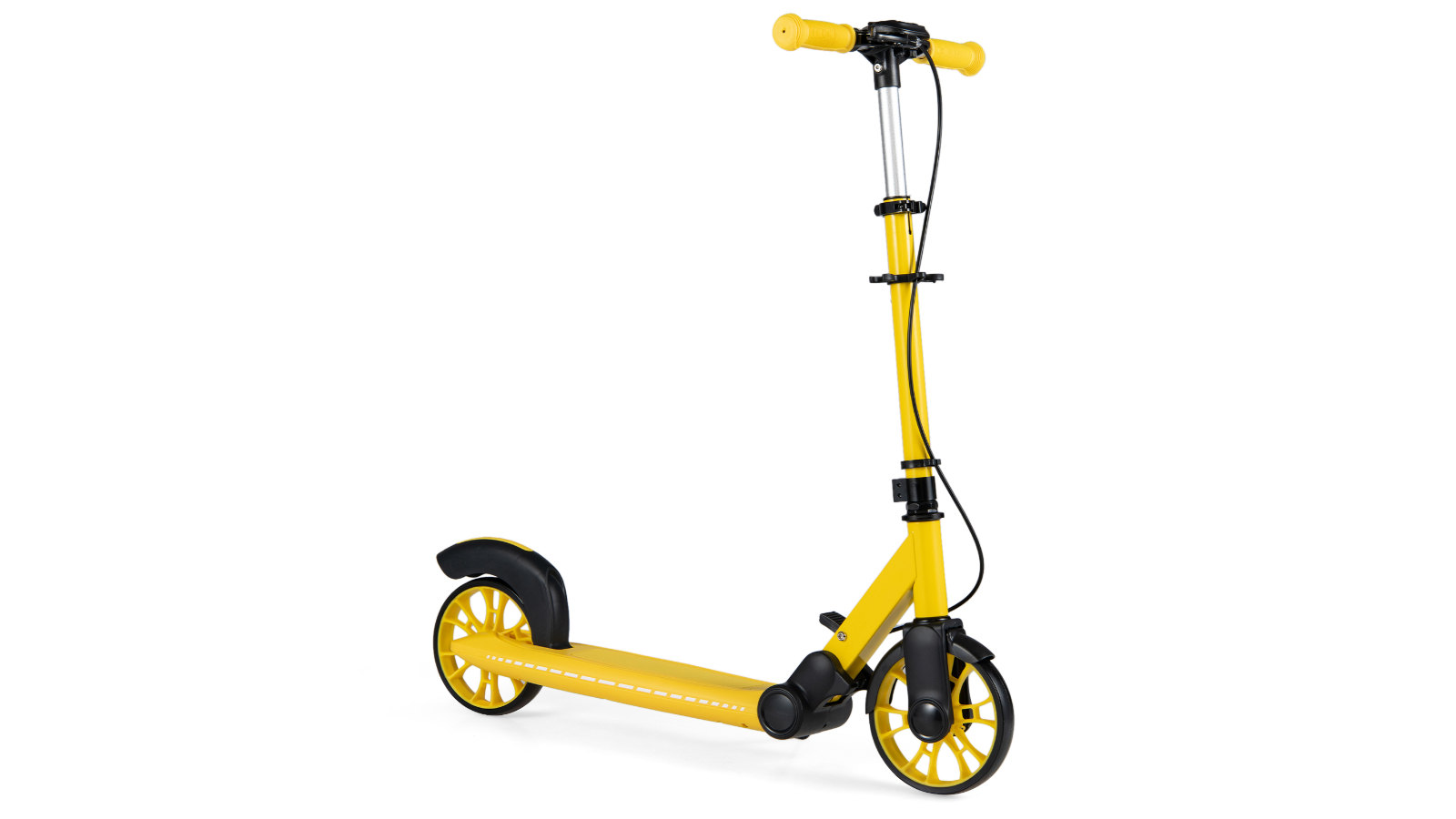 Costway Aluminium Frame Folding Kick Scooter - Yellow