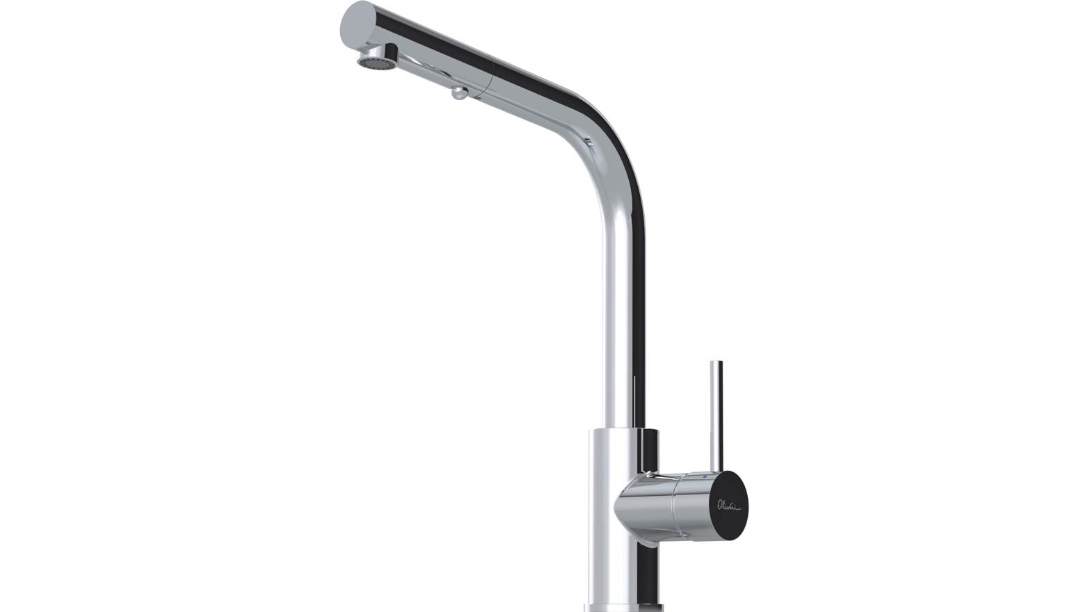 Oliveri Tennyson Pull Out Right Angle Spray Mixer - Chrome