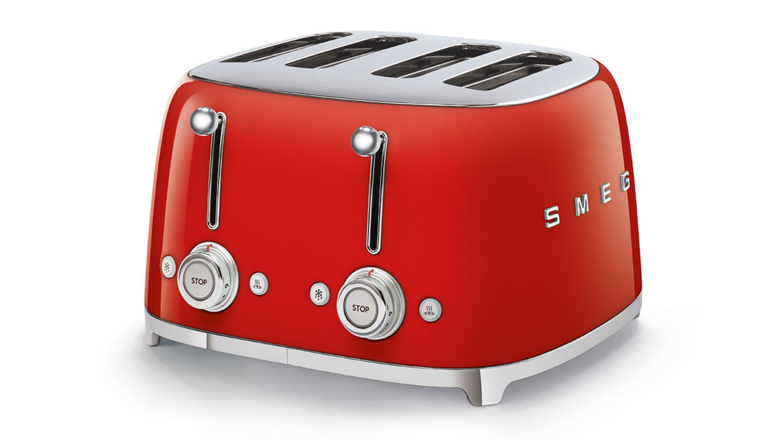 Smeg 50's Retro Style 4 Slot Wide Toaster - Red