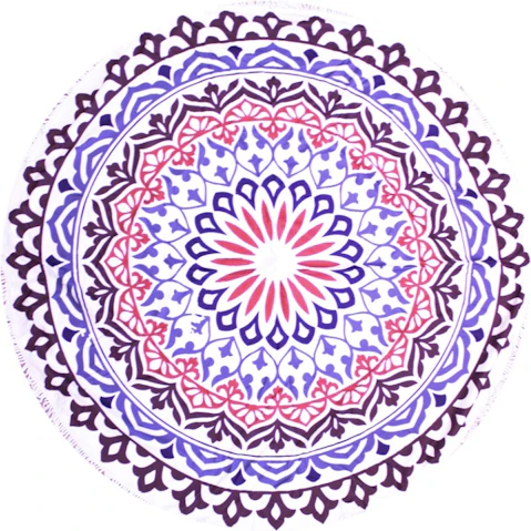TODO Luxury Thick Microfiber Round Beach Towel - Warrior Princess