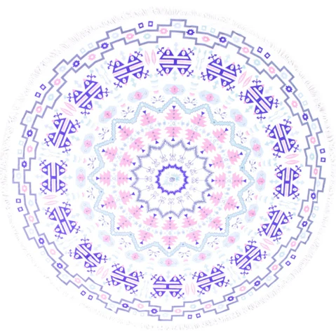 TODO Luxury Thick Microfiber Round Beach Towel - Cotton Candy