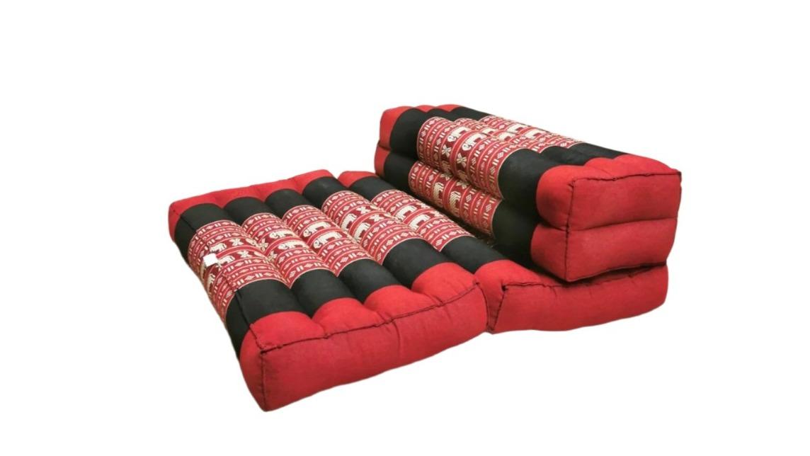 Mango Trees Zafu Meditation Cushion Set - Red Elephant