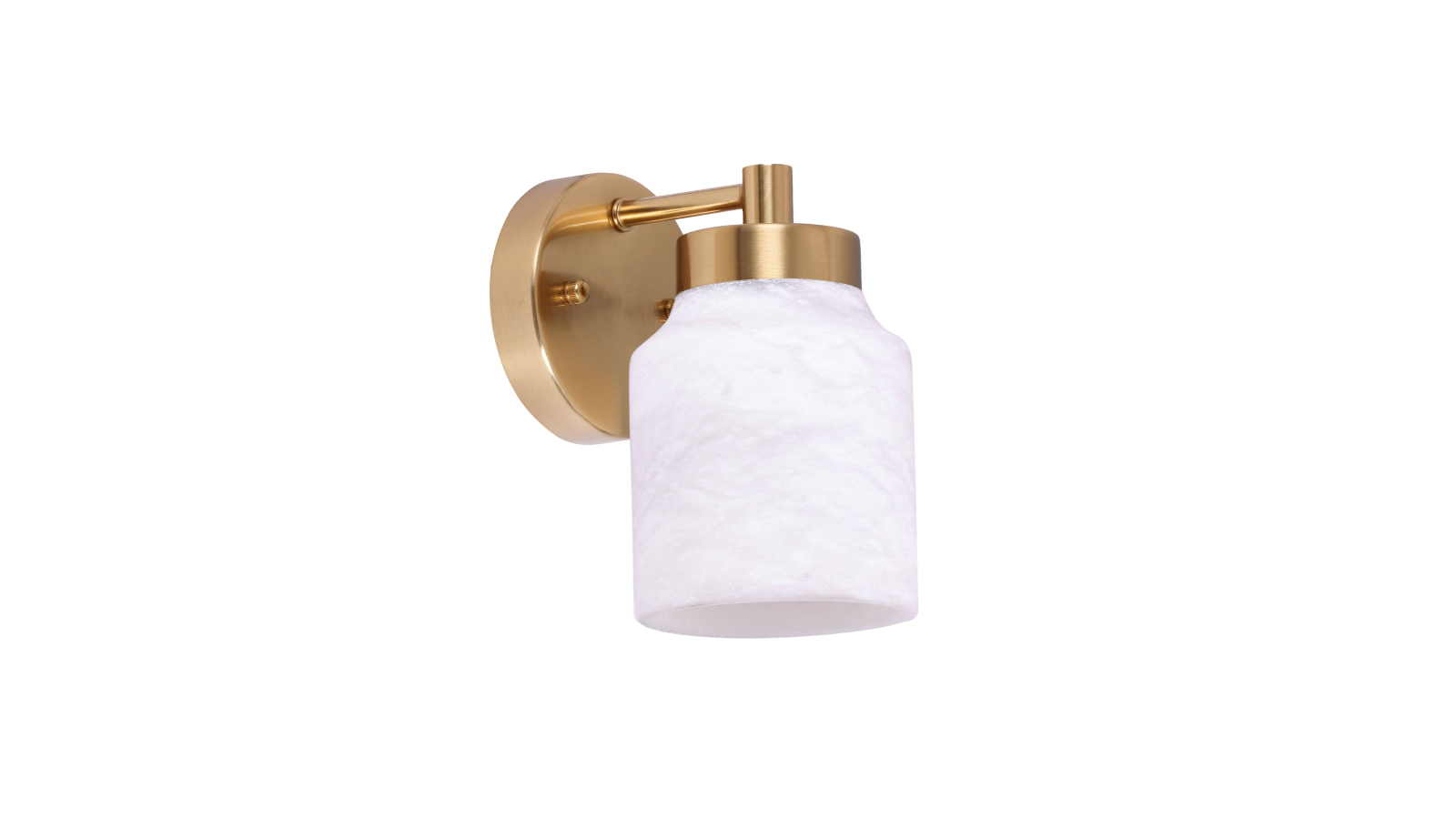 CLA Lighting Tufo White Alabaster Jar Wall Light with Brass Highlight