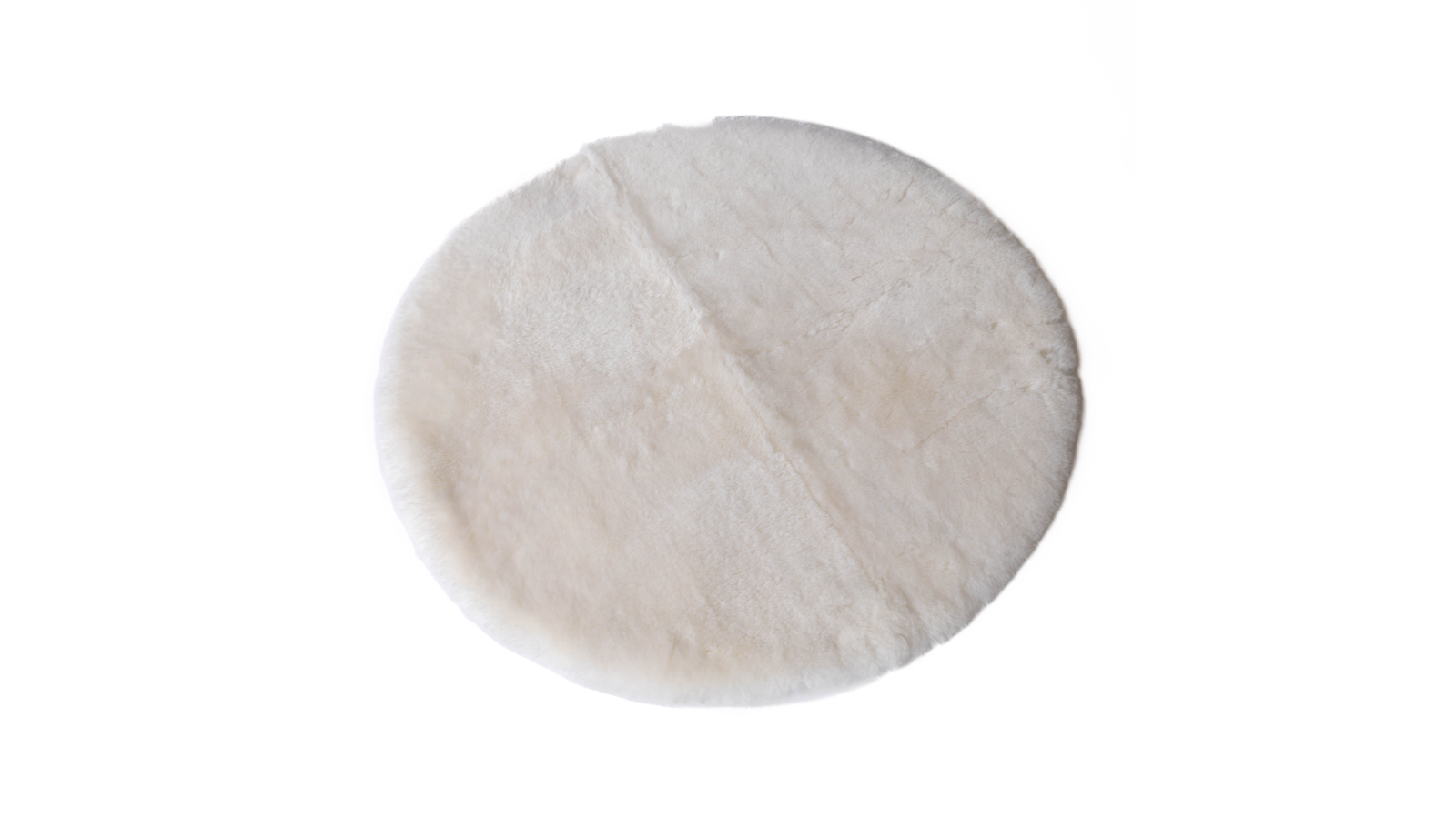 Naturally Sheepskins Round Lambskin Tummy Time Play Mat - Ivory