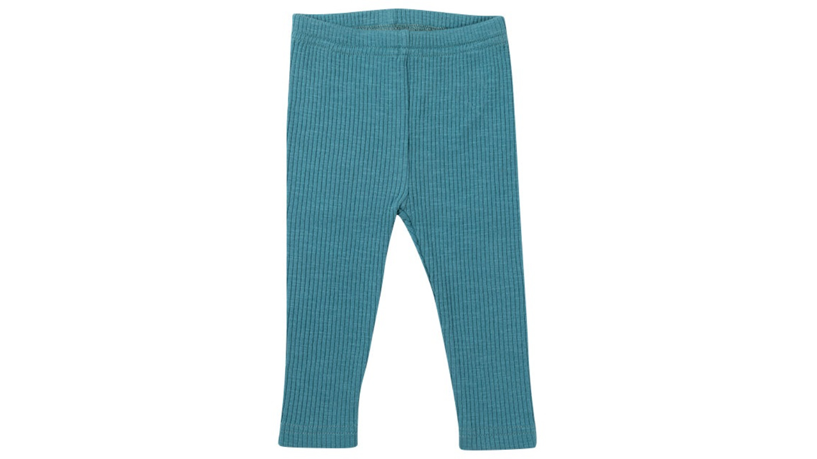 Ponchik Turquoise Cotton Ribbed Legging - 6-12 months