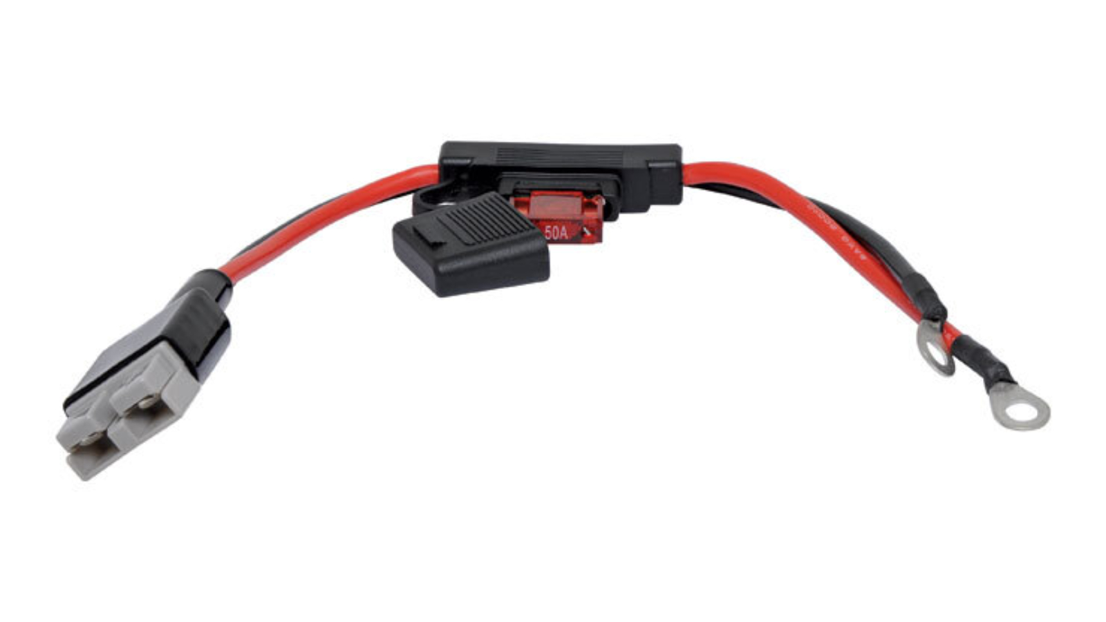12 Volt Direct Anderson to M8 Eye Ring Terminal Adapter Cable with 50A Fuse 8AWG