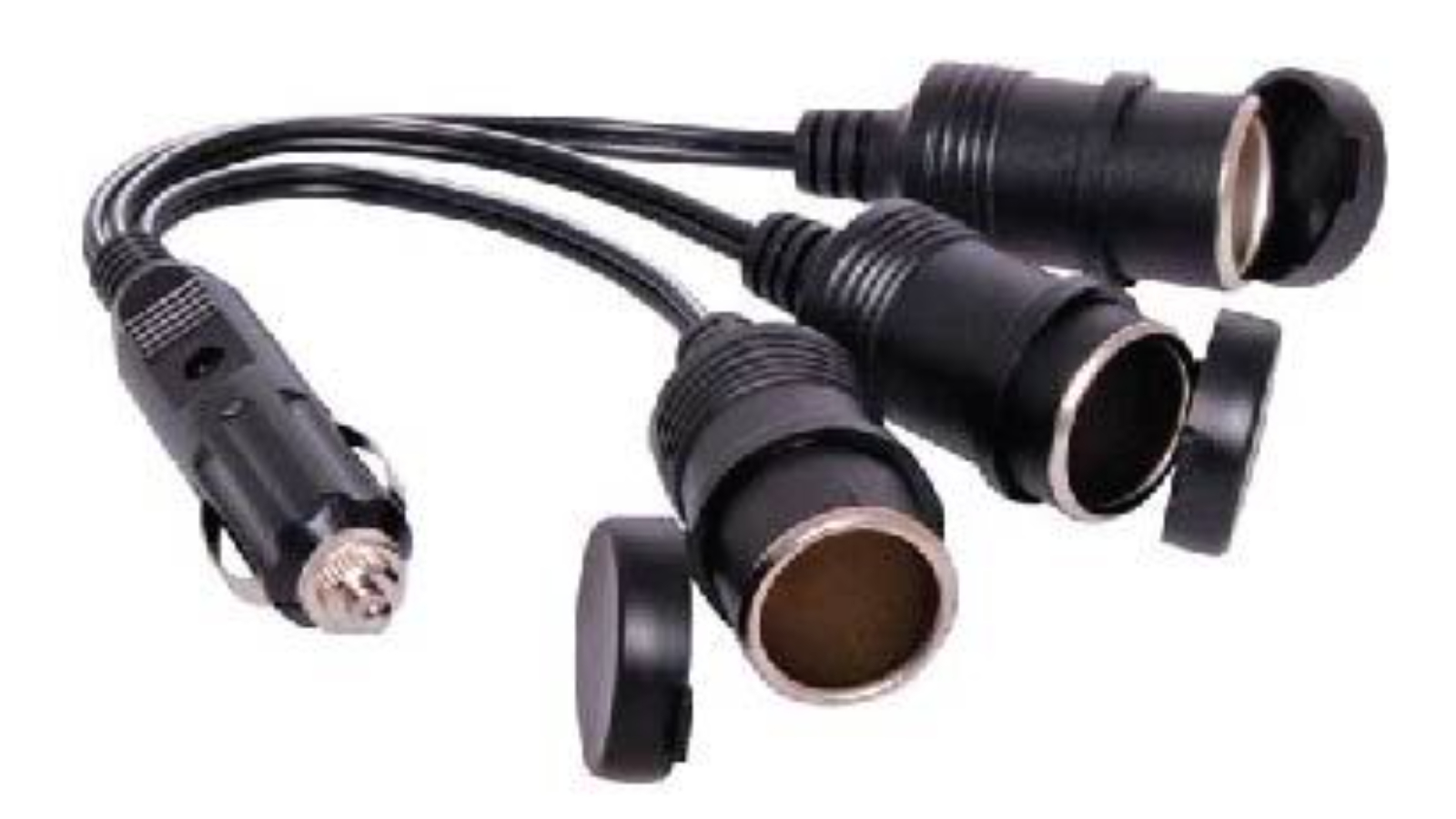 12 Volt Direct Cigarette Plug to Triple Cigarette Socket Splitter