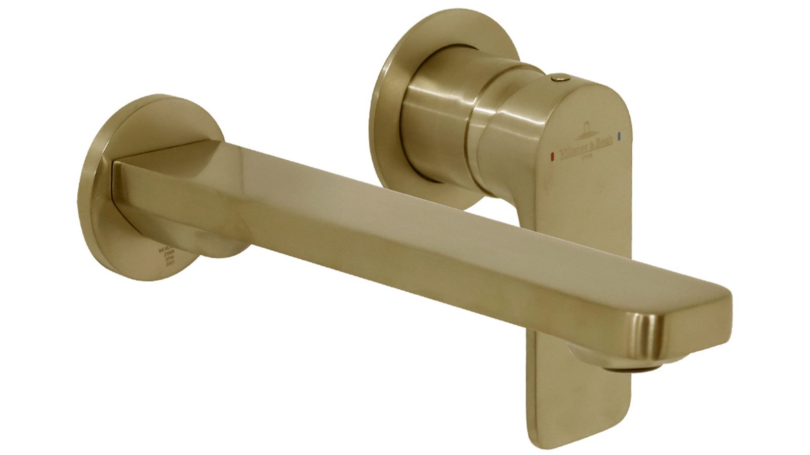 Villeroy & Boch Magnum Wall Mounted Basin/Bath Trim Mixer - Brushed Gold