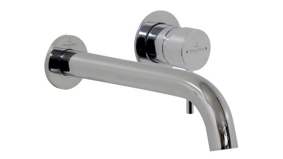 Villeroy & Boch Vita Wall Mounted Bath Mixer and Outlet - Chrome