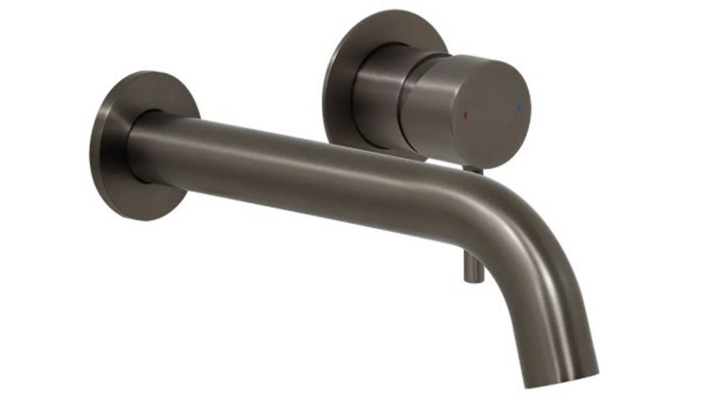Villeroy & Boch Vita Wall Mounted Bath Mixer and Outlet - Gunmetal