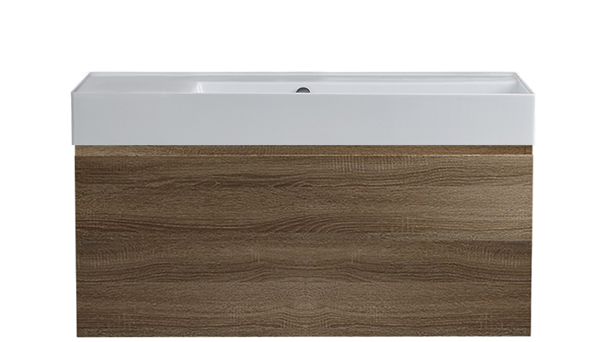 Parisi Rocki Twenty 1000 Wall Hung Vanity with Right Hand Bowl No Tap