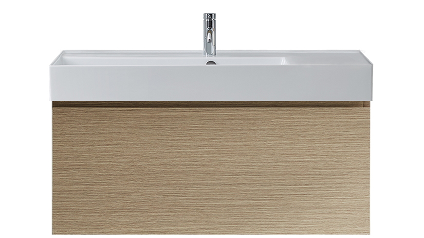 Parisi Rocki Twenty 1000 Wall Hung Vanity with Left Hand Bowl 1 Tap Hole - Sand Plus