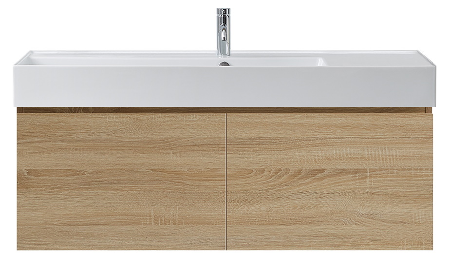 Parisi Rocki Twenty 1200 Wall Hung Vanity with Left Hand Bowl 1 Tap Hole - Sahara