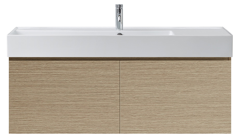 Parisi Rocki Twenty 1200 Wall Hung Vanity with Left Hand Bowl 1 Tap Hole - Sand Plus