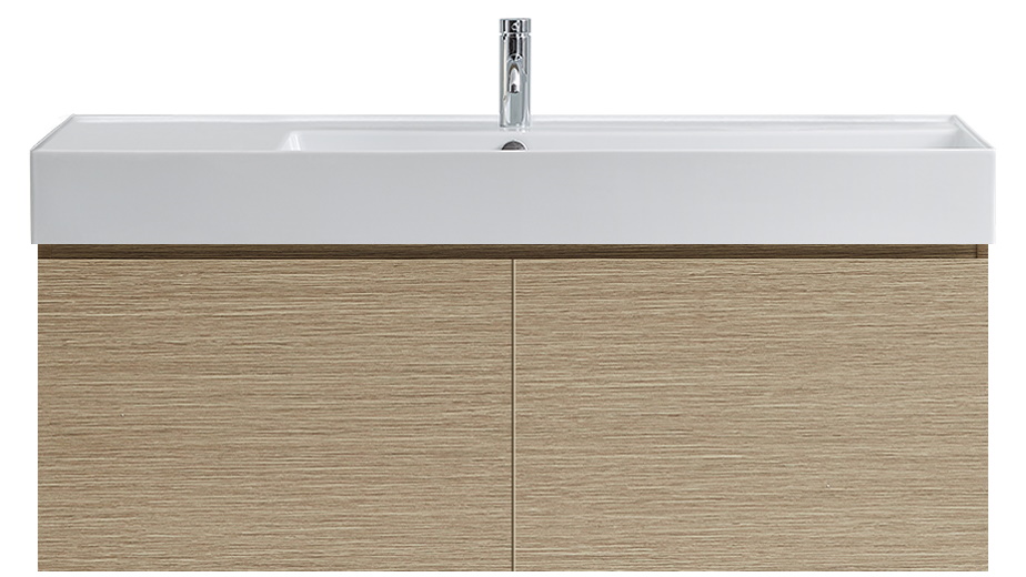 Parisi Rocki Twenty 1200 Wall Hung Vanity with Right Hand Bowl 1 Tap Hole - Sand Plus