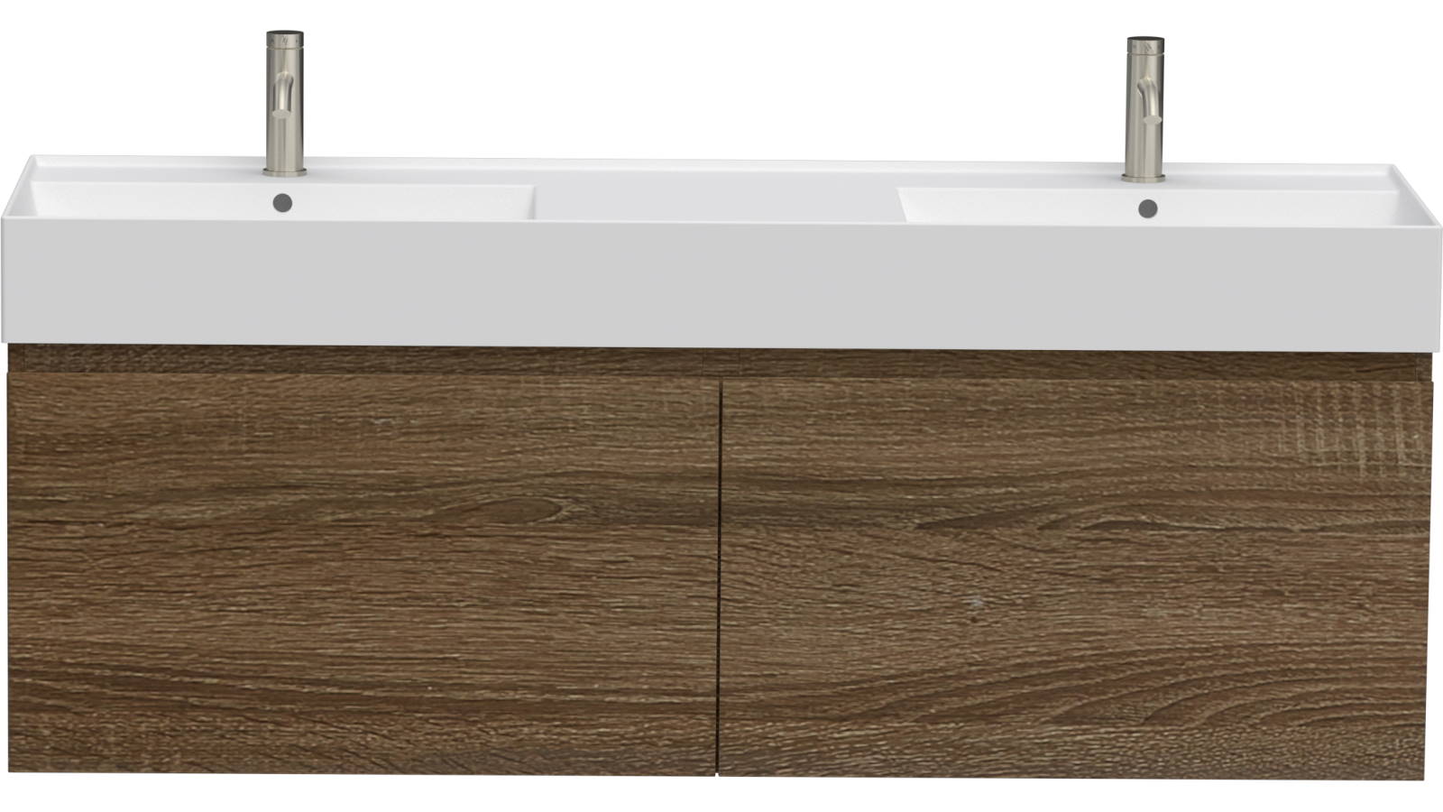 Parisi Rocki Twenty 1400 Wall Hung Vanity with Double Bowl 1 Tap Hole