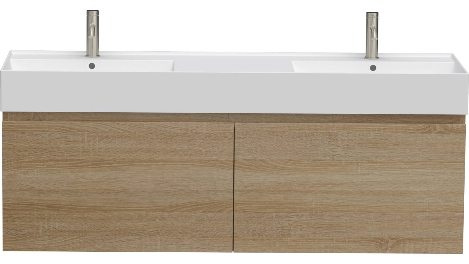 Parisi Rocki Twenty 1400 Wall Hung Vanity with Double Bowl 1 Tap Hole