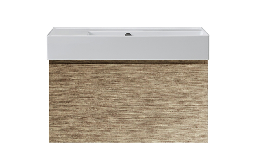 Parisi Rocki Twenty 800 Wall Hung Vanity with Right Hand Bowl No Tap