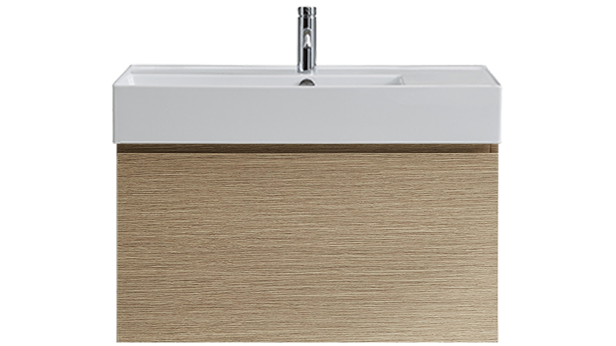 Parisi Rocki Twenty 800 Wall Hung Vanity with Left Hand Bowl 1 Tap Hole - Sand Plus