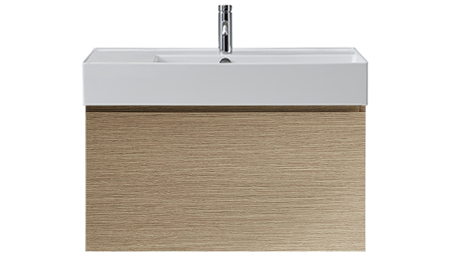 Parisi Rocki Twenty 800 Wall Hung Vanity with Right Hand Bowl 1 Tap Hole - Sand Plus