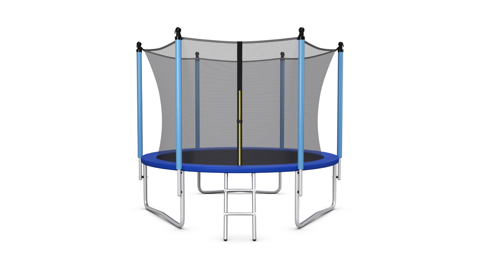 Costway Blue Indoor Outdoor Kids Trampoline with Ladder - 14ft