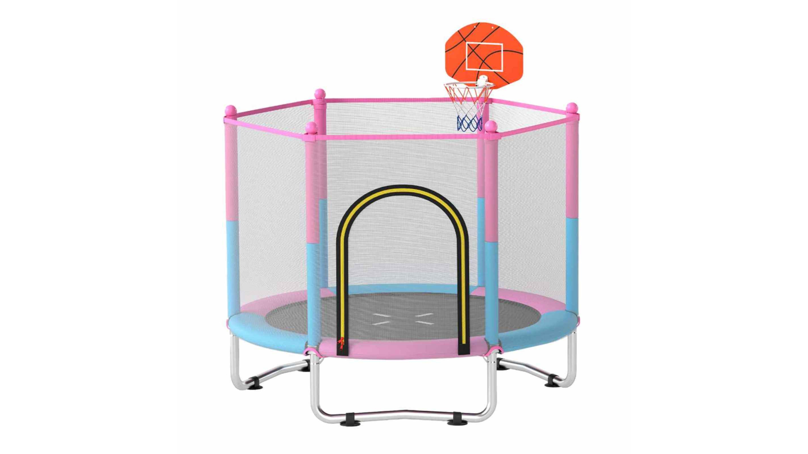 Costway 3-in-1 Trampoline with Basketball Hoop and Dartboard Enclosure - 152cm