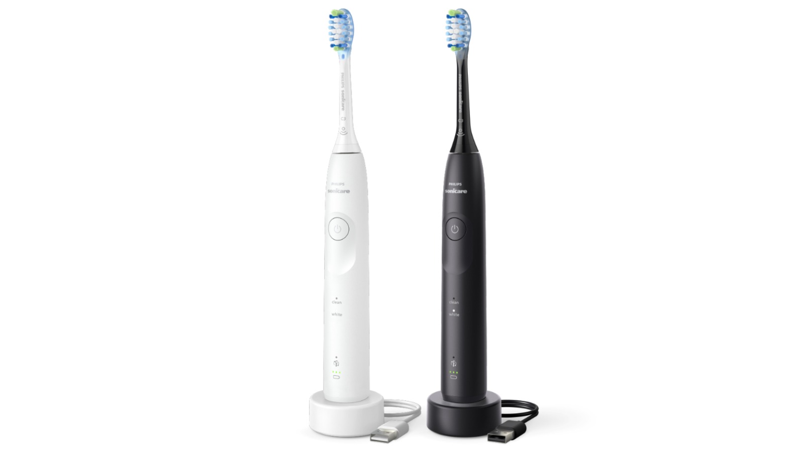 Philips Sonicare 5500 Dual-Pack Rechargeable Toothbrush - Black and White