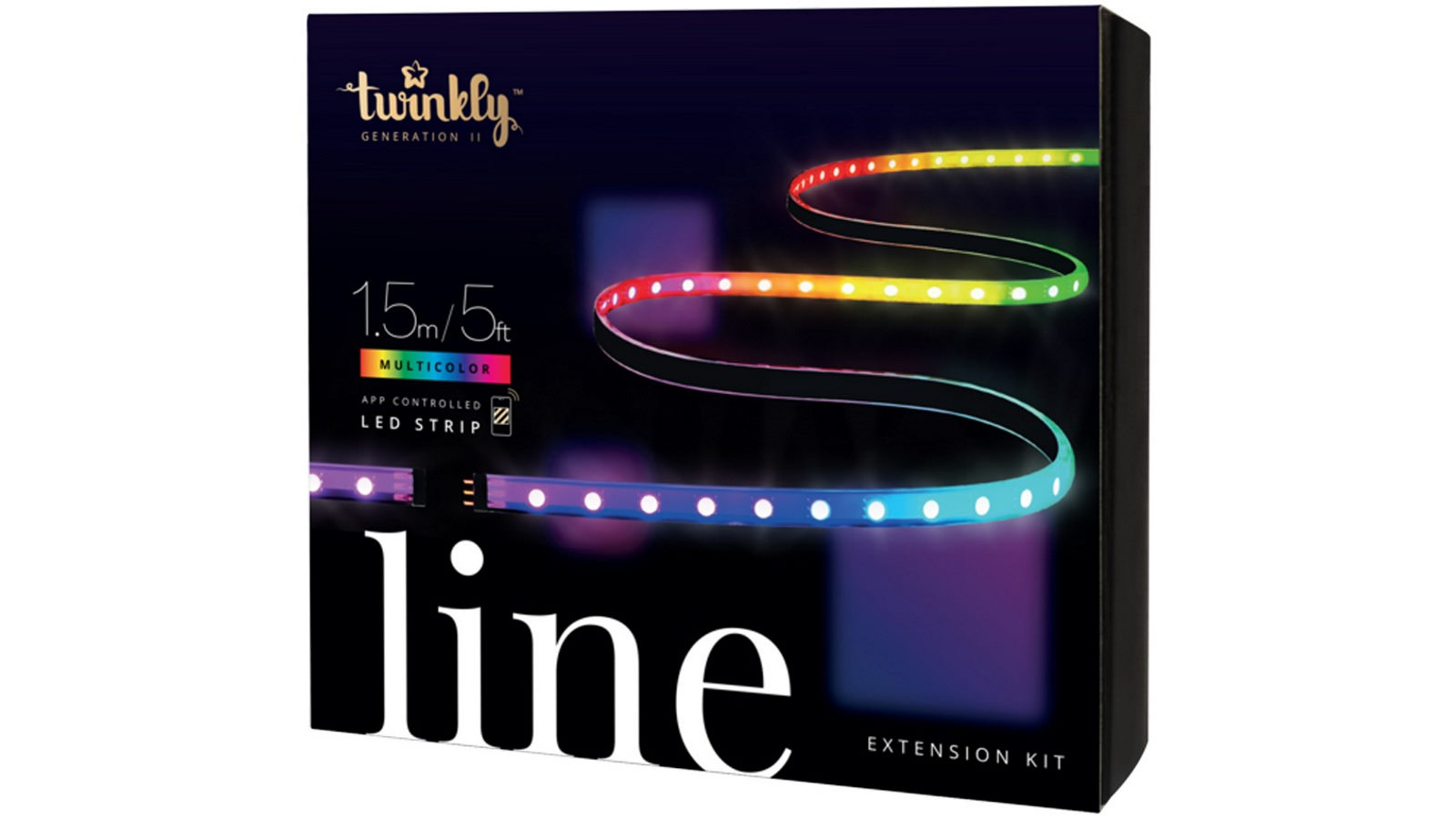 Twinkly 1.5m Smart Line Indoor LED RGB Light Strip Extension Kit Bluetooth/WiFi