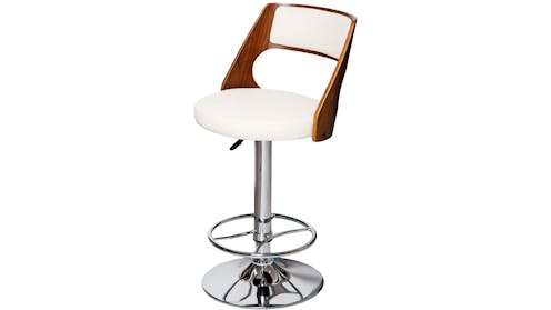Saturn Bar Stool Walnut/Cream Harvey Norman - Main Image