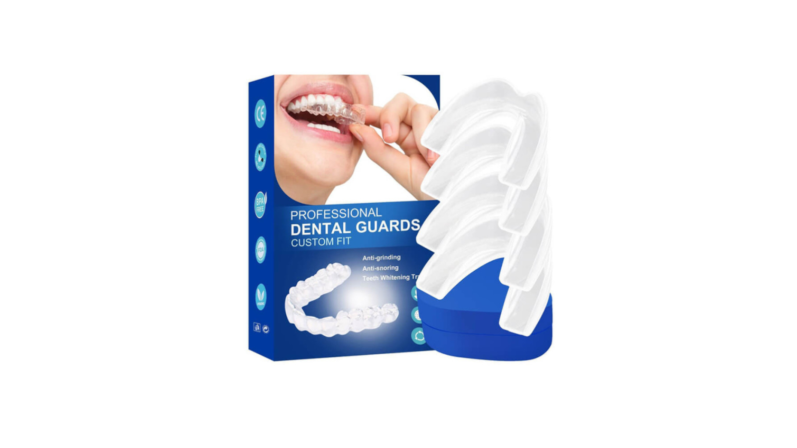 Caremax Reusable Night Mouth Guard for Teeth Clenching- 4PK
