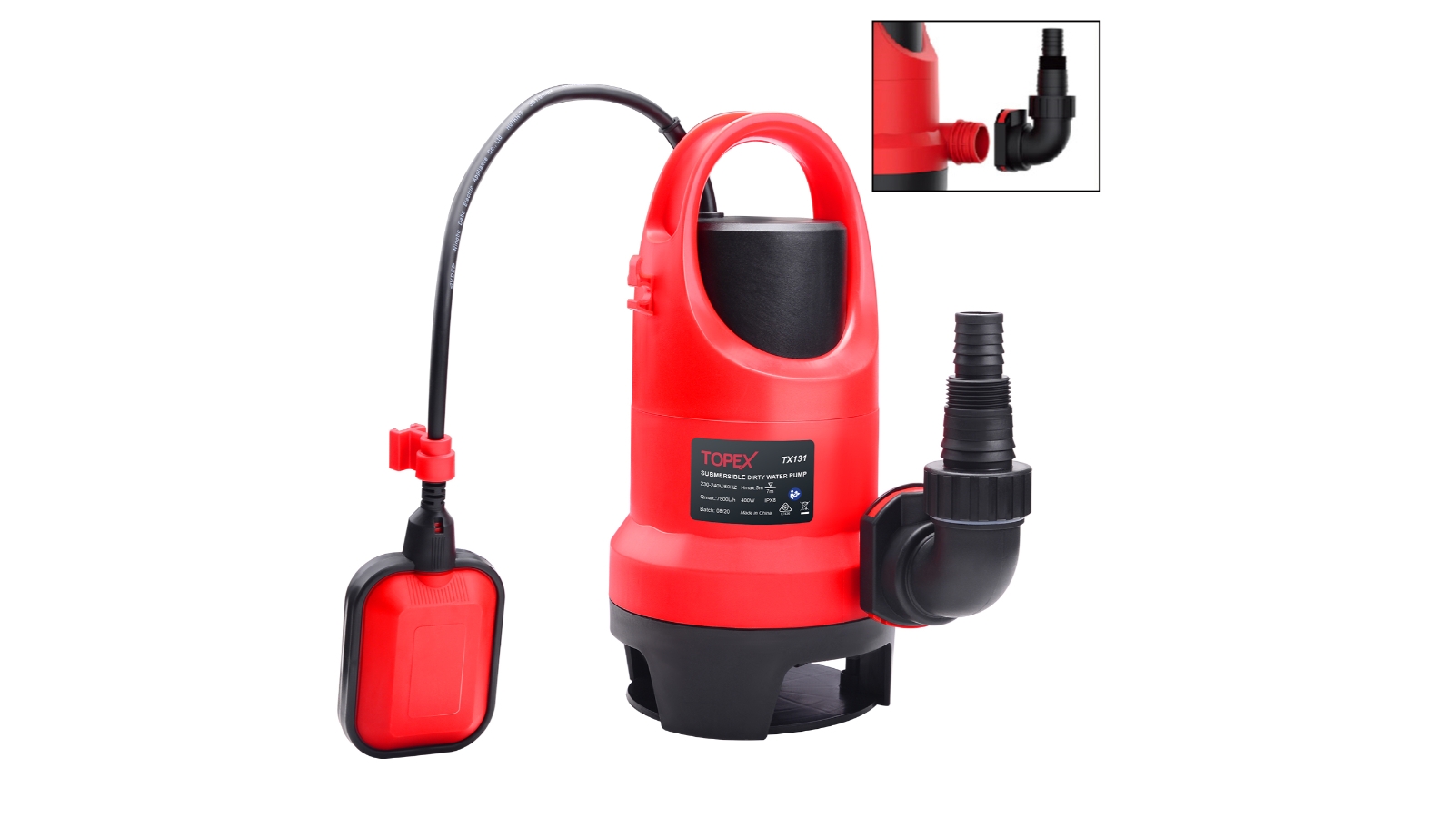 TOPEX 400W Sump Submersible Dirty Water Pump with Quick Adapter Swim Pool Pond Home Clean