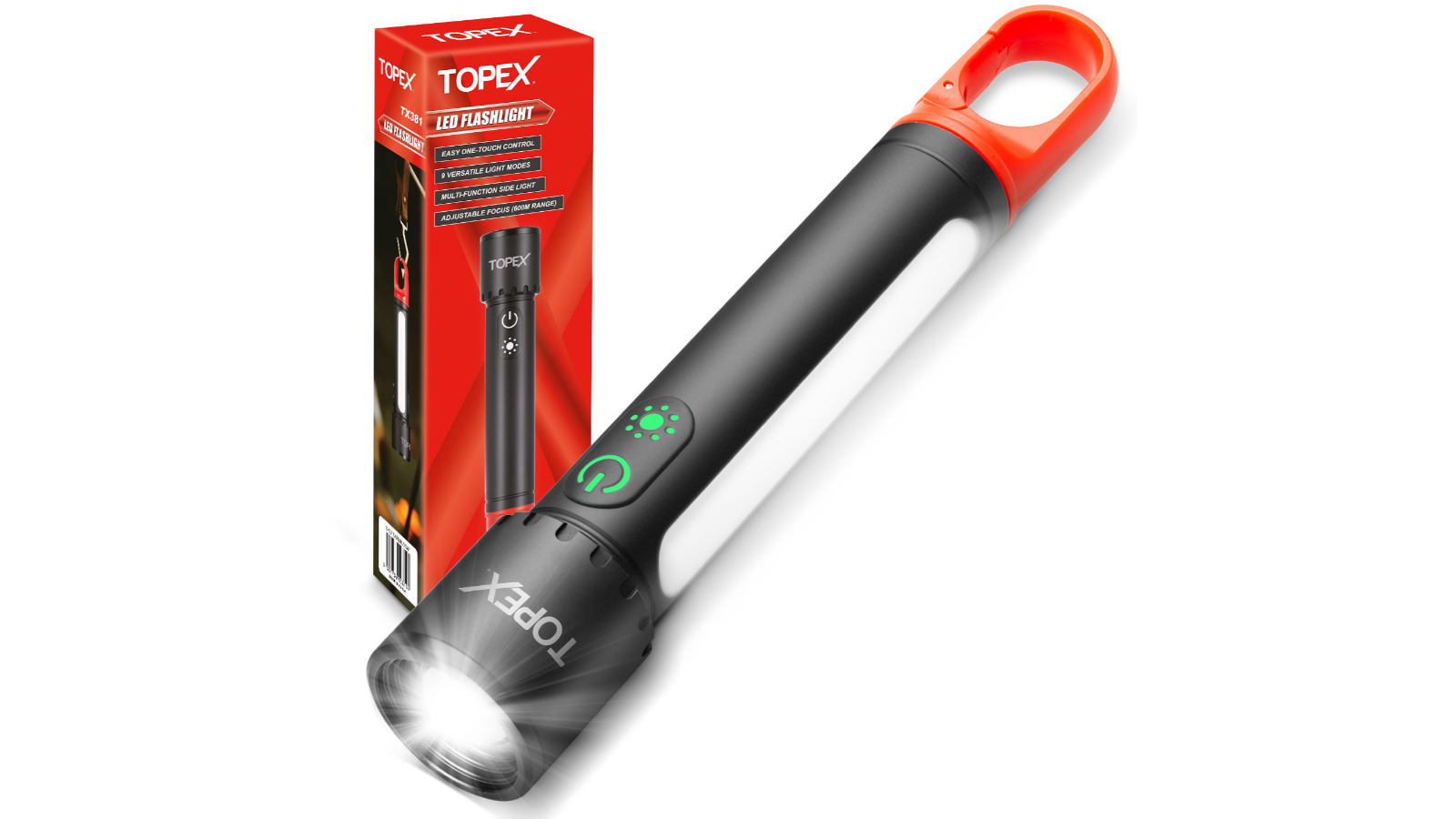 Topex Rechargeable LED Torch | Harvey Norman