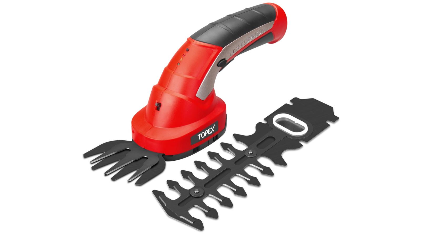 TOPEX 4v 2-in-1 Cordless Grass Hedge Trimmer Garden Tool