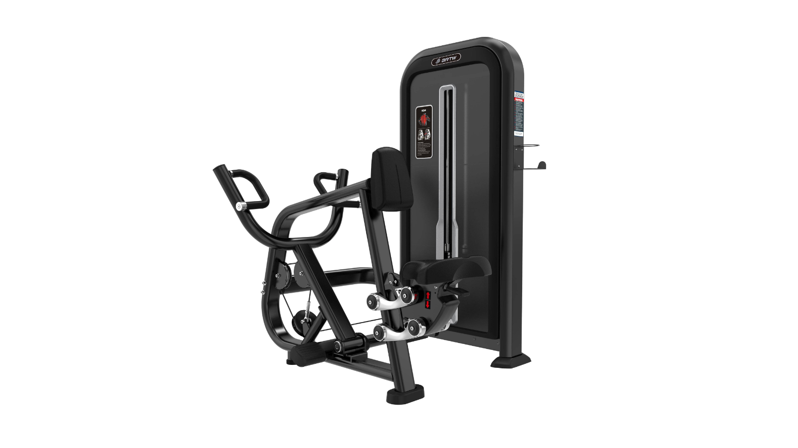 Fitness Hero T-Max Series Rowing Pin Loaded Machine - Matte Black