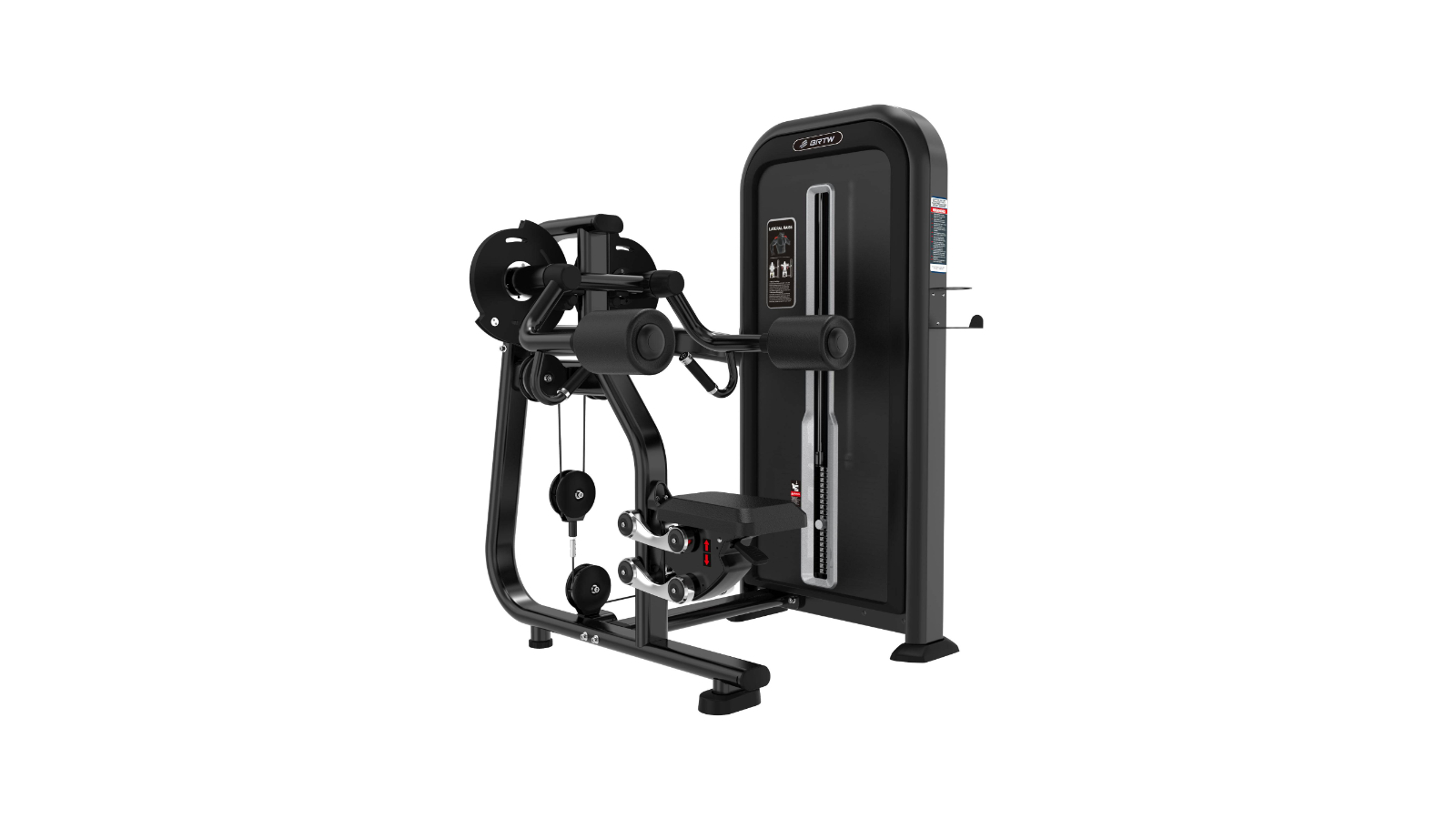 Fitness Hero T-Max Series Lateral Raise Pin Loaded Machine - Matte Black