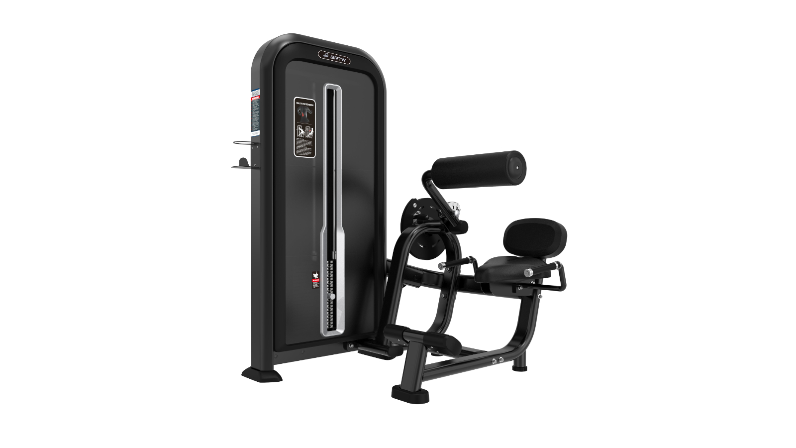 Fitness Hero T-Max Series Back Extension Pin Loaded Machine - Matte Black