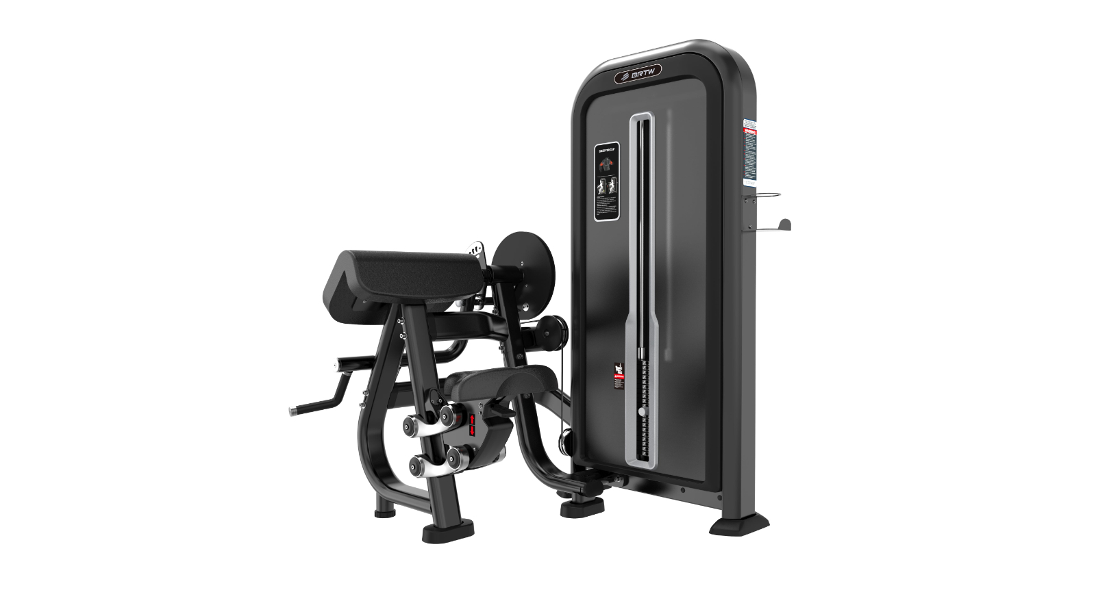 Fitness Hero Bicep and Tricep Curl Pin Loaded Machine - Matte Black